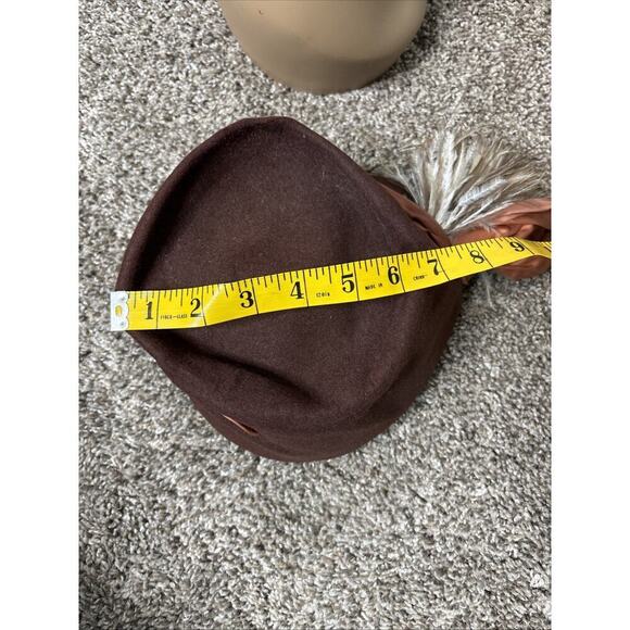 Early 1900’s Gage Brothers & Co Antique Tilt Hat Feathers Satin Velvet - Picture 14 of 16